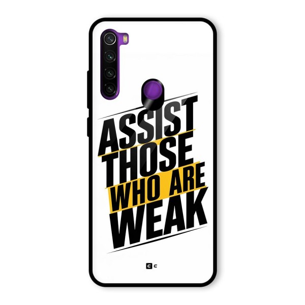 Assist Weak Glass Back Case for Redmi Note 8
