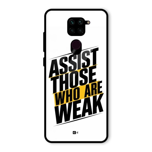 Assist Weak Glass Back Case for Redmi Note 9