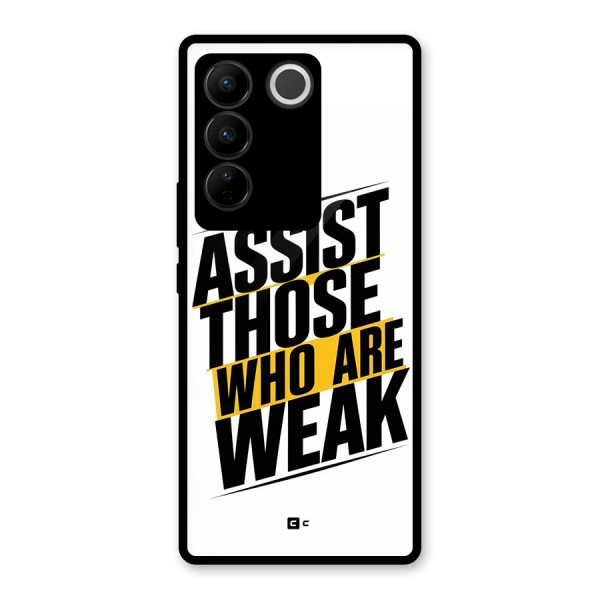 Assist Weak Glass Back Case for Vivo V27