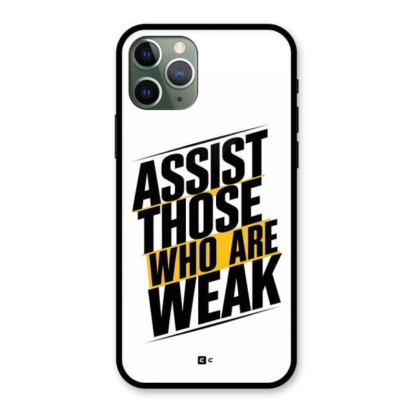 Assist Weak Glass Back Case for iPhone 11 Pro