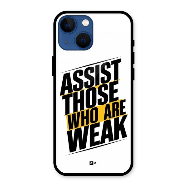 Assist Weak Glass Back Case for iPhone 13 Mini