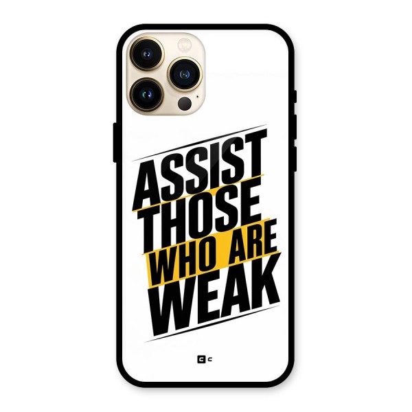 Assist Weak Glass Back Case for iPhone 13 Pro Max