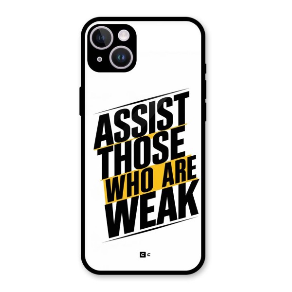 Assist Weak Glass Back Case for iPhone 14 Plus