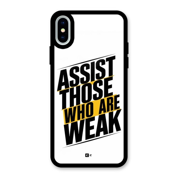 Assist Weak Glass Back Case for iPhone X