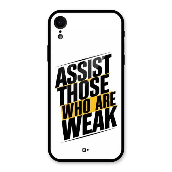 Assist Weak Glass Back Case for iPhone XR
