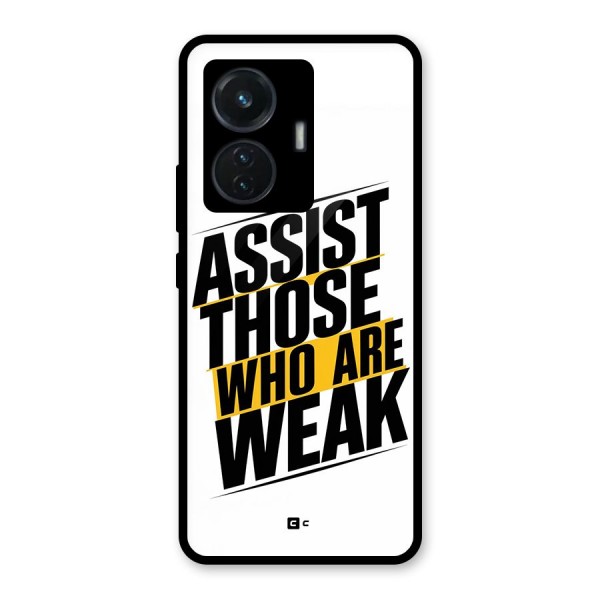 Assist Weak Glass Back Case for iQOO Z6 44W