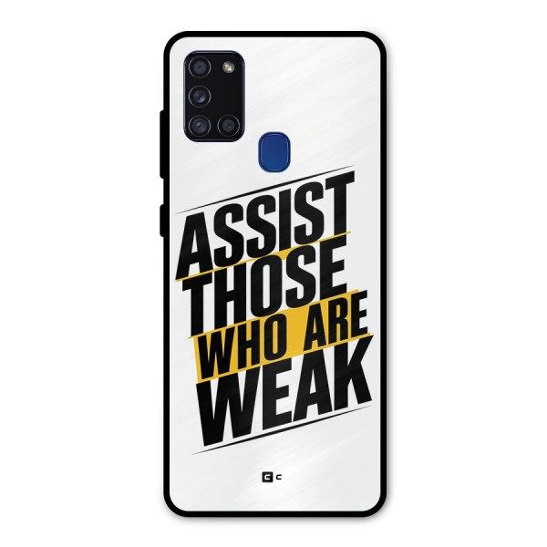 Assist Weak Metal Back Case for Galaxy A21s