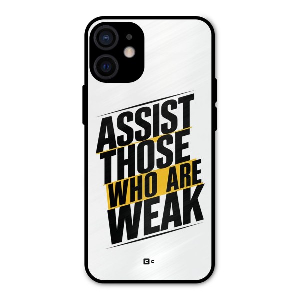 Assist Weak Metal Back Case for iPhone 12 Mini