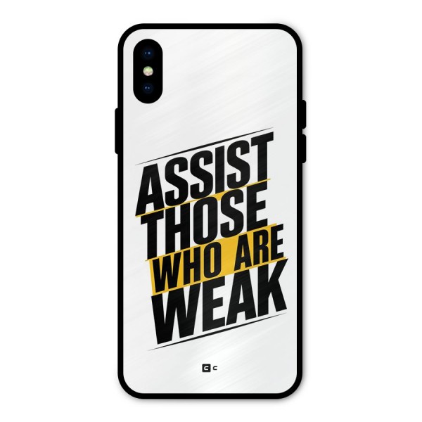 Assist Weak Metal Back Case for iPhone XS