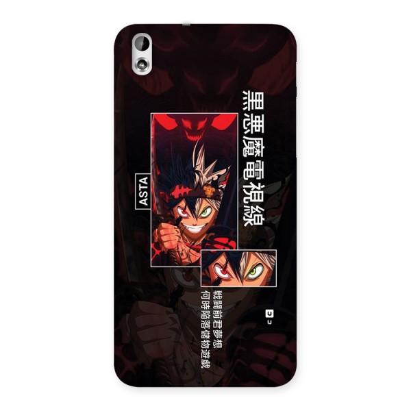 Asta Black Clover Back Case for Desire 816