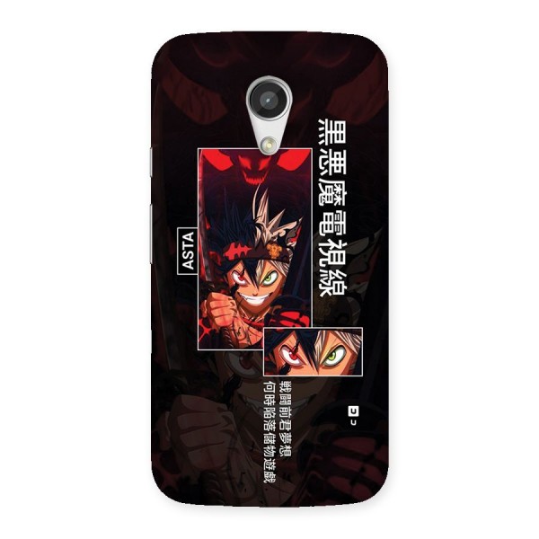 Asta Black Clover Back Case for Moto G 2nd Gen