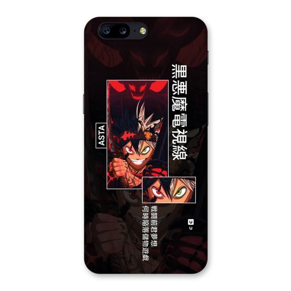 Asta Black Clover Back Case for OnePlus 5