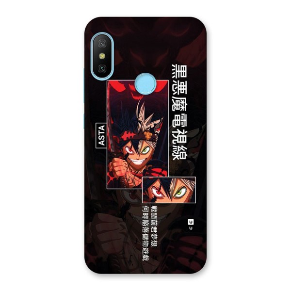 Asta Black Clover Back Case for Redmi 6 Pro