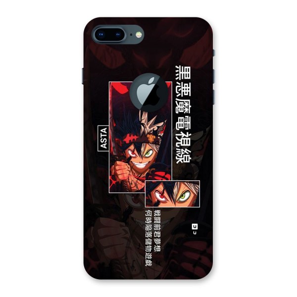 Asta Black Clover Back Case for iPhone 7 Plus Logo Cut
