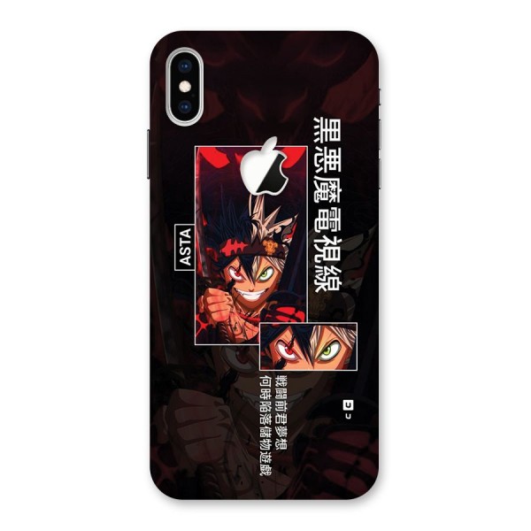Asta Black Clover Back Case for iPhone XS Max Apple Cut