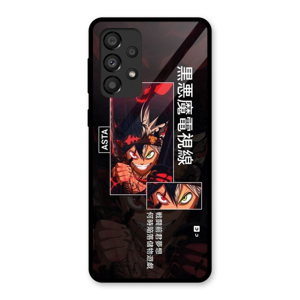 Asta Black Clover Glass Back Case for Galaxy A33 5G