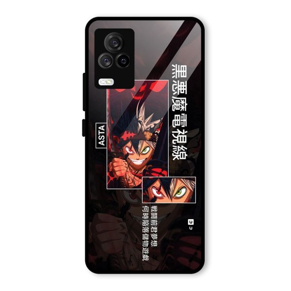 Asta Black Clover Glass Back Case for Vivo iQOO 7 Legend 5G