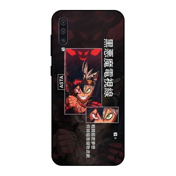 Asta Black Clover Metal Back Case for Galaxy A30s