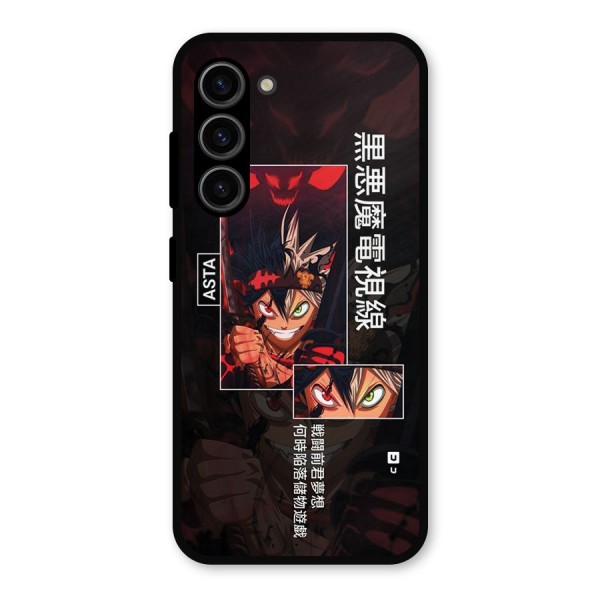 Asta Black Clover Metal Back Case for Galaxy S23