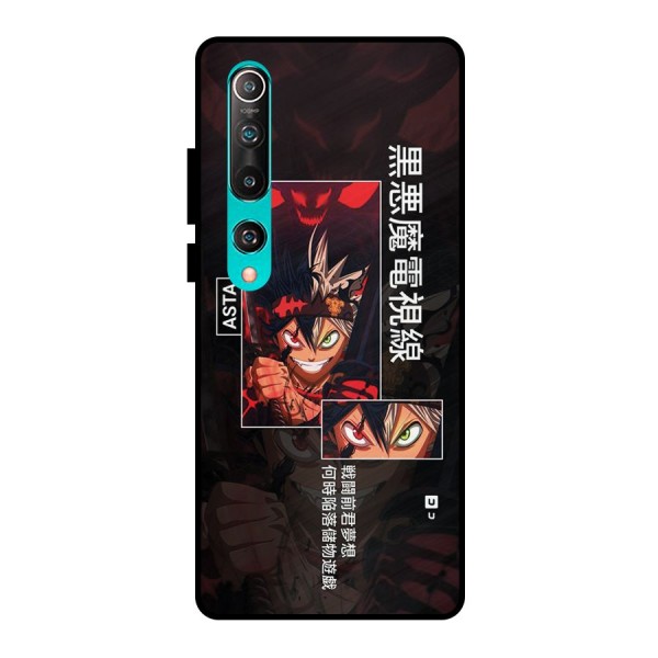 Asta Black Clover Metal Back Case for Mi 10