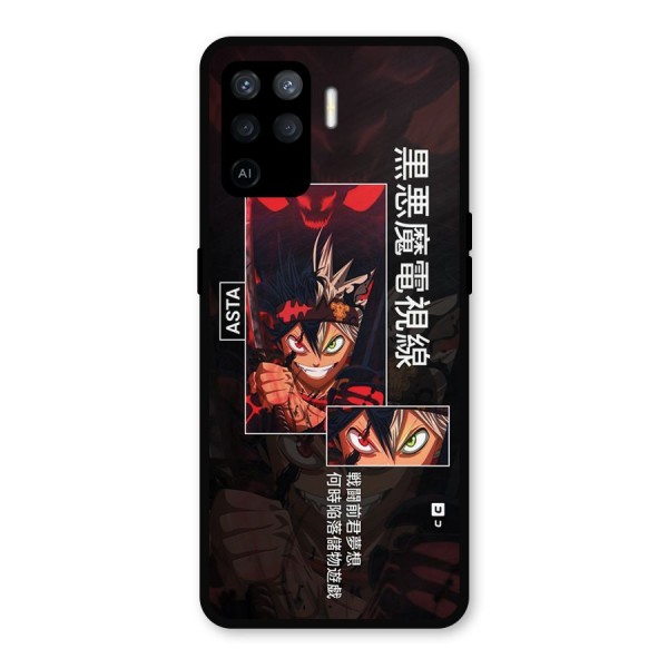 Asta Black Clover Metal Back Case for Oppo F19 Pro