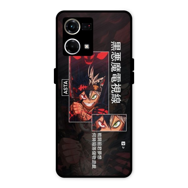 Asta Black Clover Metal Back Case for Oppo F21 Pro 4G