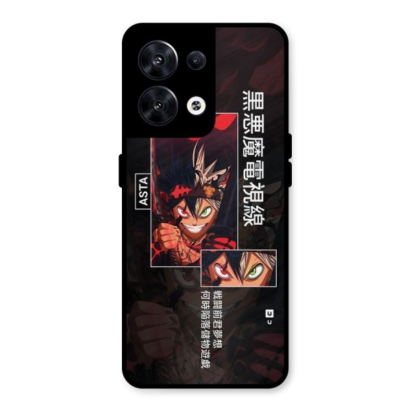 Asta Black Clover Metal Back Case for Oppo Reno8 5G