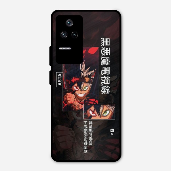 Asta Black Clover Metal Back Case for Poco F4 5G