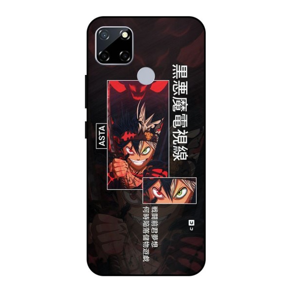 Asta Black Clover Metal Back Case for Realme Narzo 30A