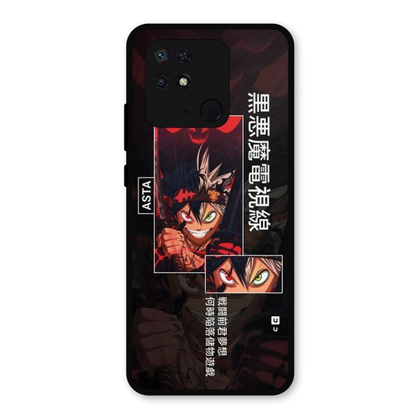 Asta Black Clover Metal Back Case for Redmi 10 Power