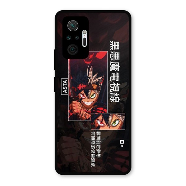 Asta Black Clover Metal Back Case for Redmi Note 10 Pro