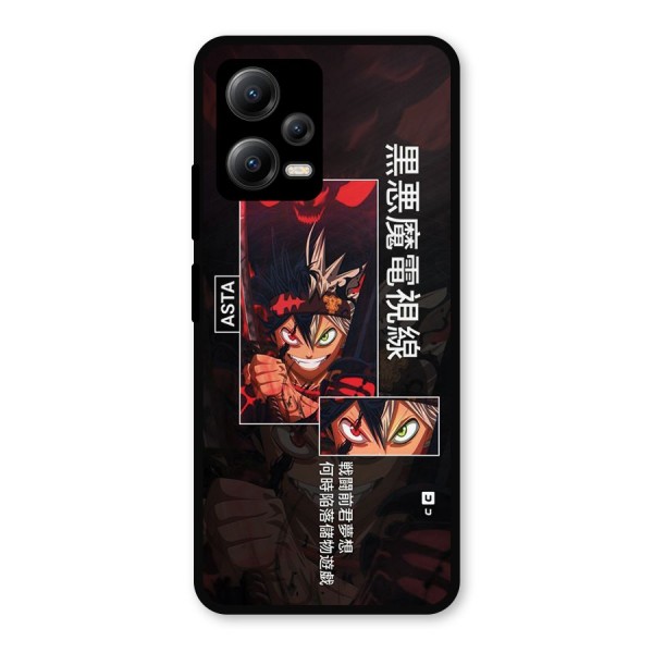 Asta Black Clover Metal Back Case for Redmi Note 12 5G