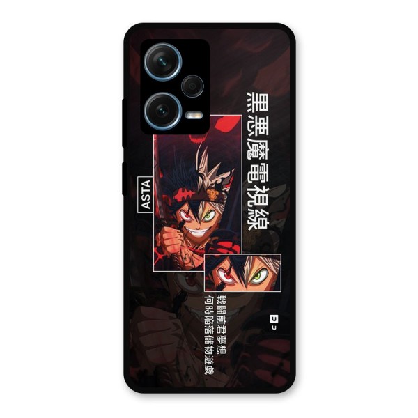 Asta Black Clover Metal Back Case for Redmi Note 12 Pro Plus 5G