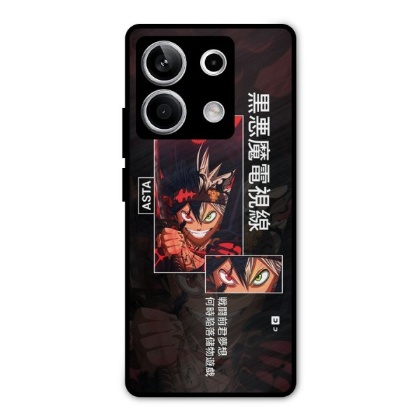 Asta Black Clover Metal Back Case for Redmi Note 13 5G
