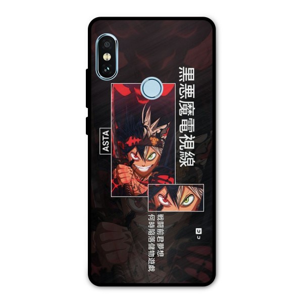 Asta Black Clover Metal Back Case for Redmi Note 5 Pro