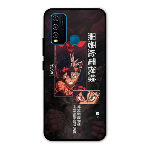 Asta Black Clover Metal Back Case for Vivo Y50