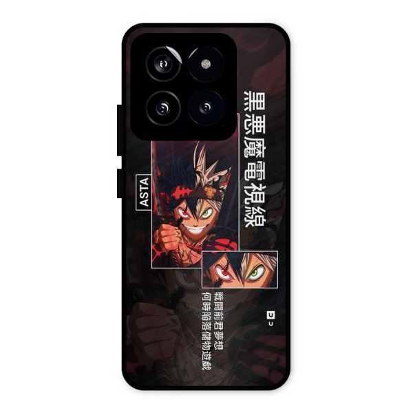 Asta Black Clover Metal Back Case for Xiaomi 14