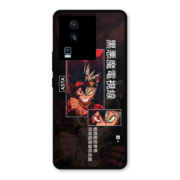 Asta Black Clover Metal Back Case for iQOO Neo 7