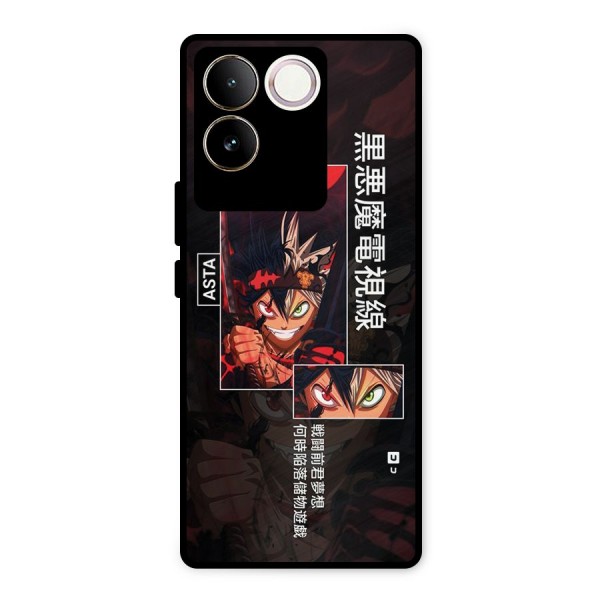 Asta Black Clover Metal Back Case for iQOO Z7 Pro