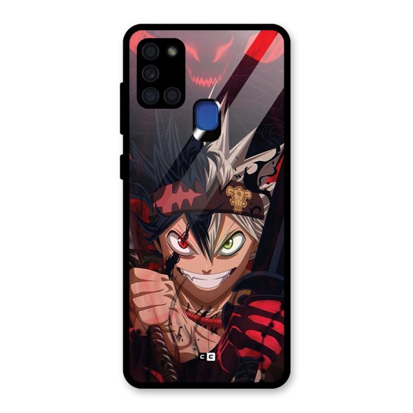 Asta Ready For Battle Glass Back Case for Galaxy A21s