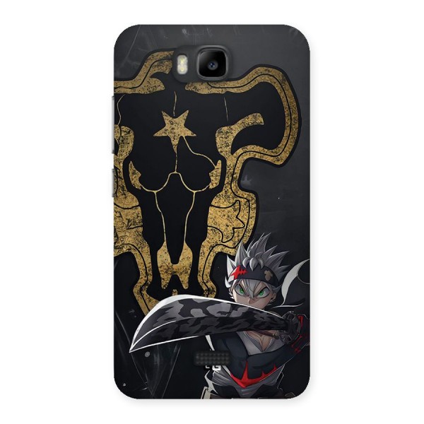 Asta With Black Bulls Back Case for Honor Bee