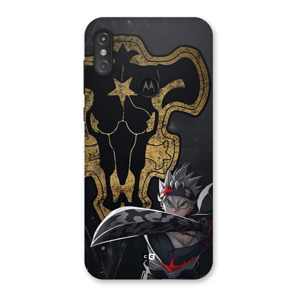 Asta With Black Bulls Back Case for Motorola One Power