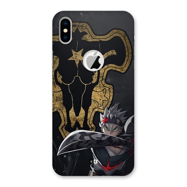 Asta With Black Bulls Back Case for iPhone XS Logo Cut