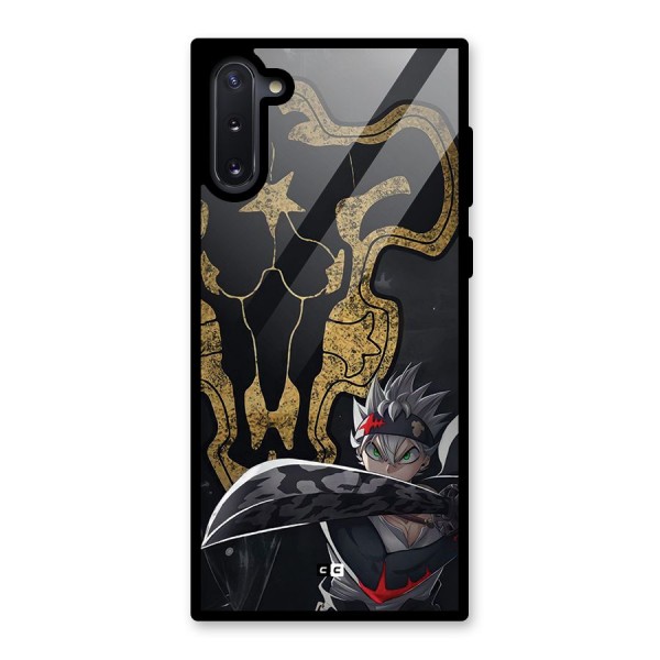 Asta With Black Bulls Glass Back Case for Galaxy Note 10