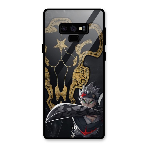 Asta With Black Bulls Glass Back Case for Galaxy Note 9