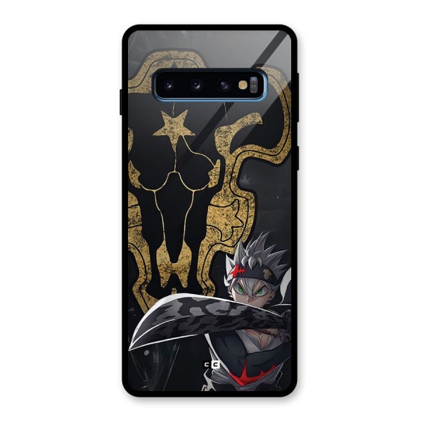 Asta With Black Bulls Glass Back Case for Galaxy S10