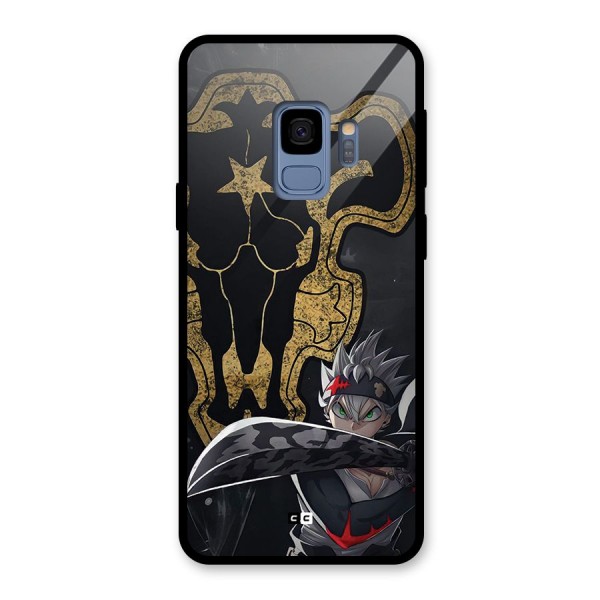Asta With Black Bulls Glass Back Case for Galaxy S9