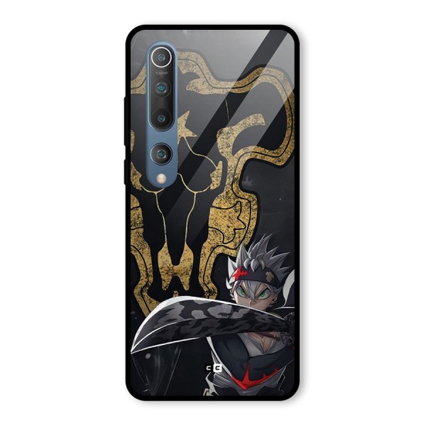 Asta With Black Bulls Glass Back Case for Mi 10