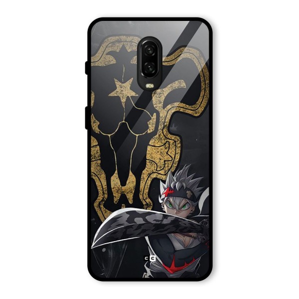Asta With Black Bulls Glass Back Case for OnePlus 6T