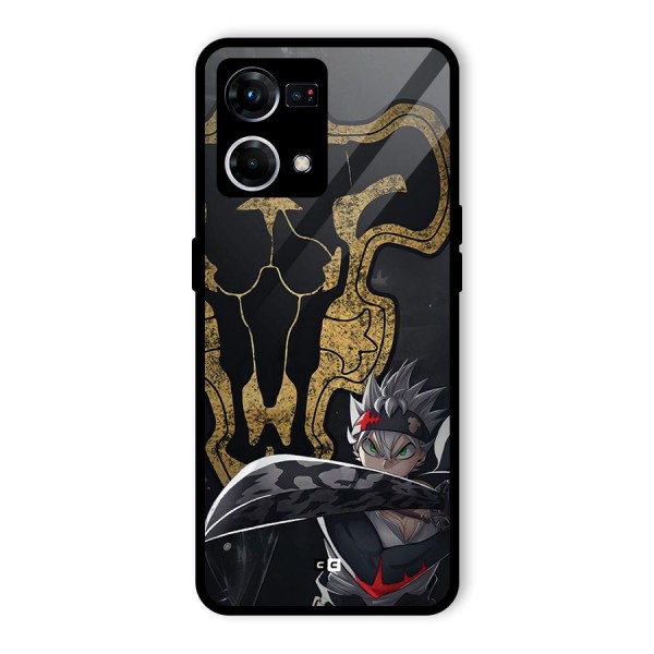 Asta With Black Bulls Glass Back Case for Oppo F21 Pro 4G